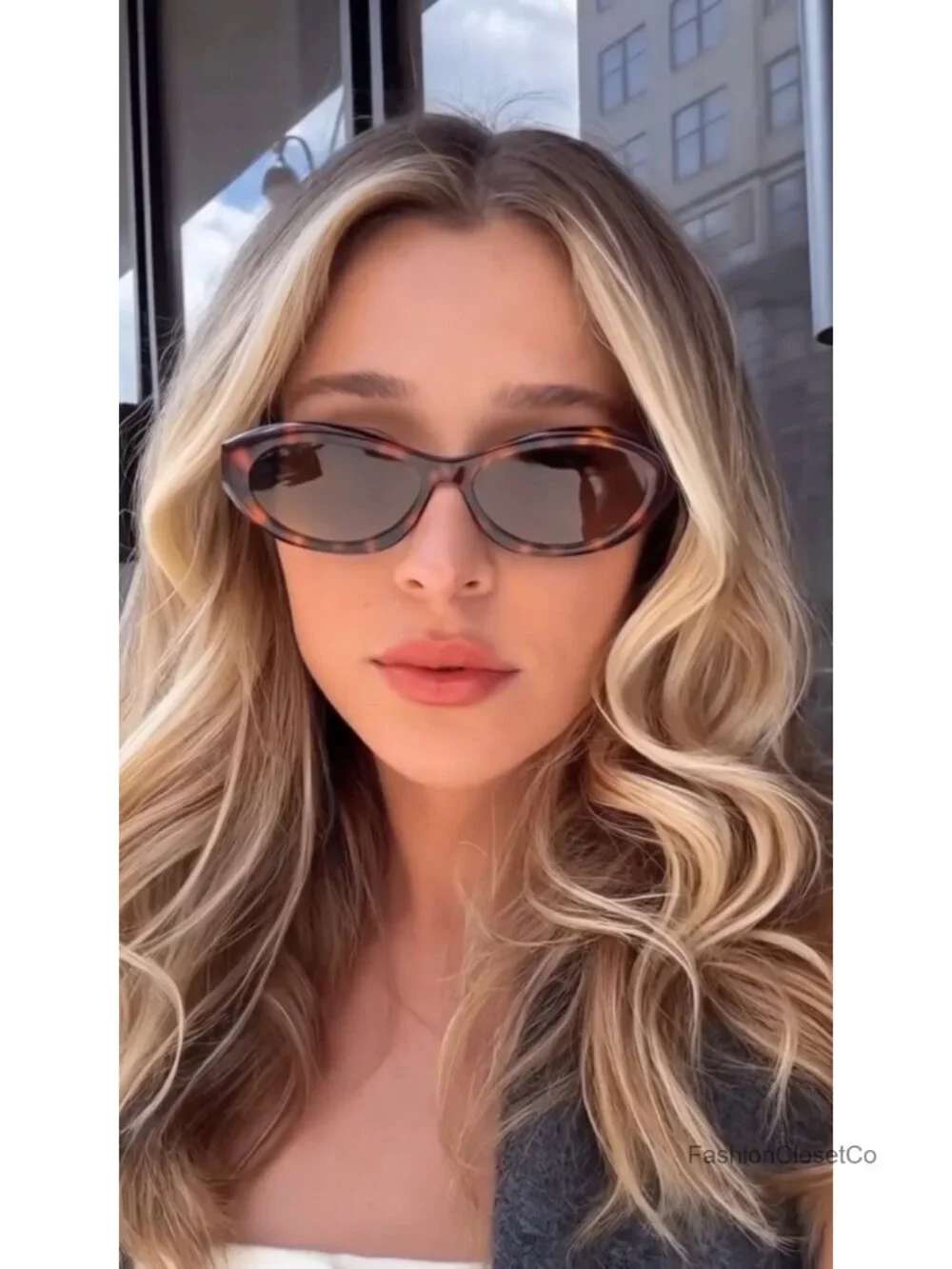 Oval Cat Eye Sunglasses Retro Y2K UV400 Protection